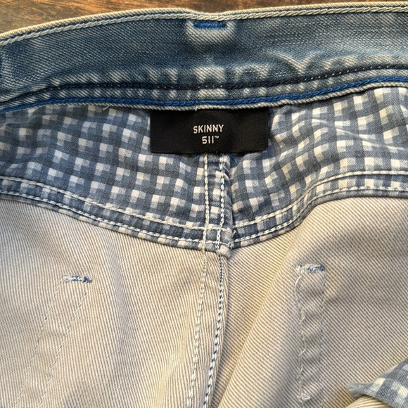 Rare vintage Levi’s 511 faded perfectly distressed jeans size 34 unisex straight - Picture 7 of 17